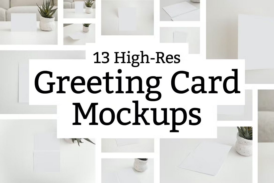 13 Greeting Card Mockup Templates