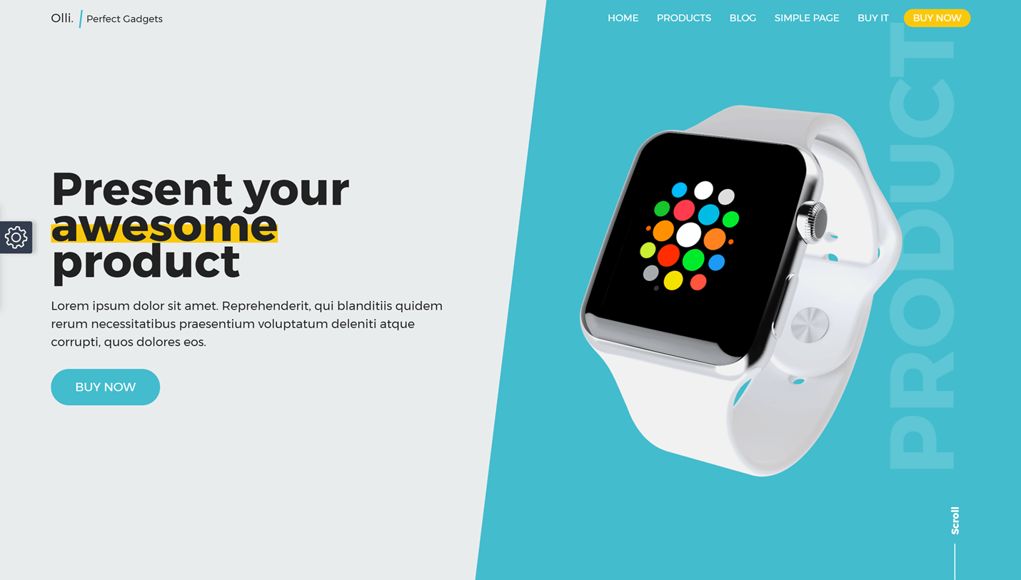 Olli - Single Product Landing Page WordPress Theme