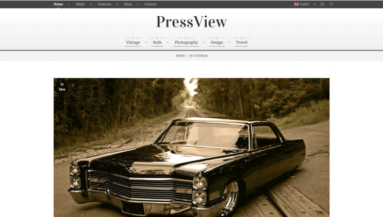 vintage wordpress theme