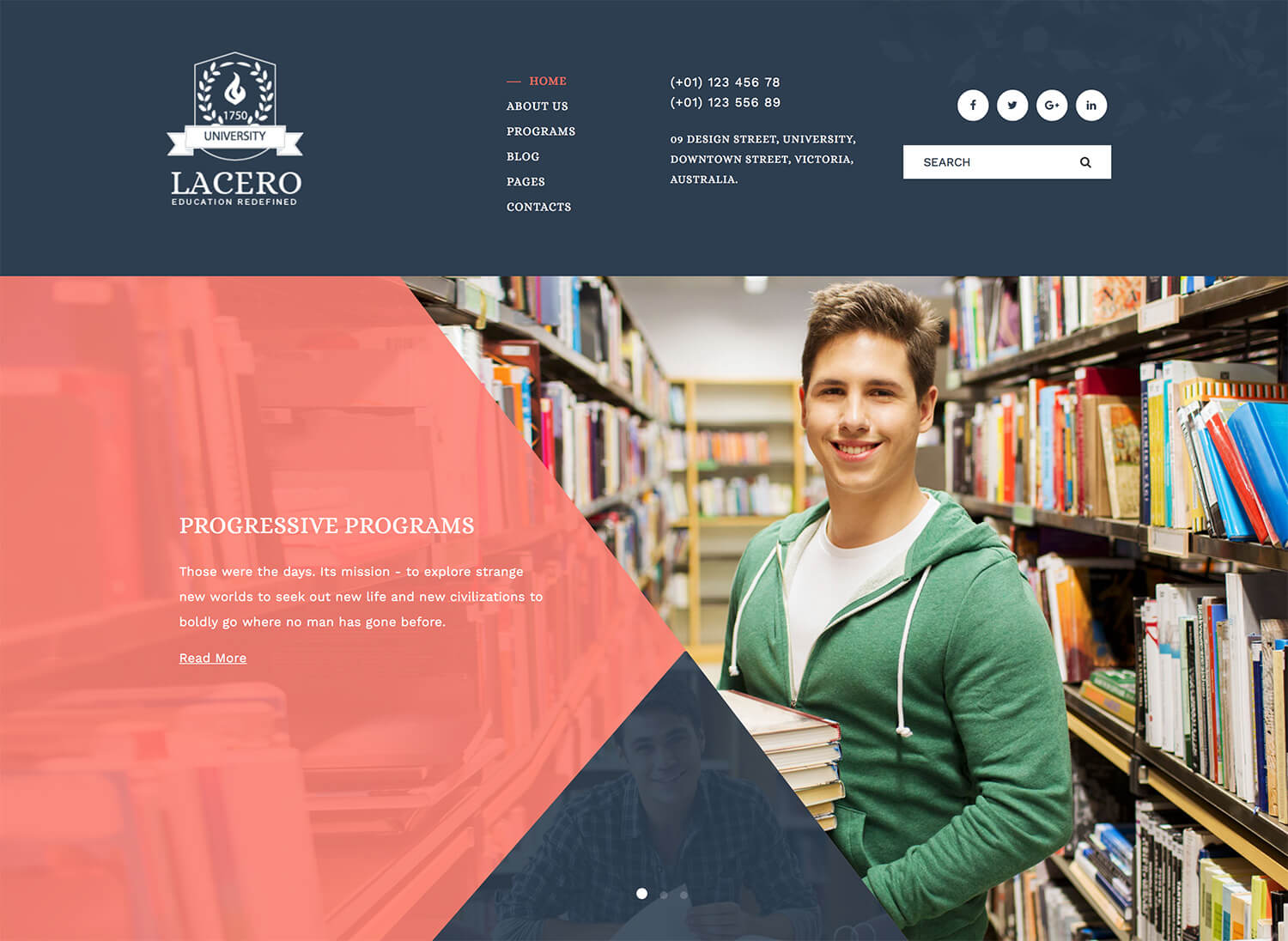 Lacero - Education & University WordPress Theme