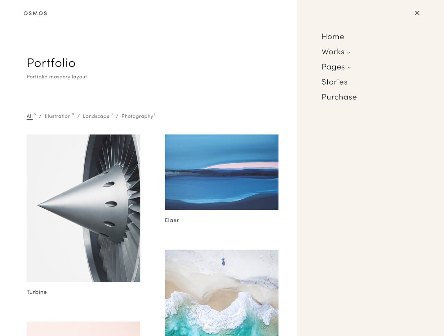 Osmos - Minimalist Portfolio WordPress Theme