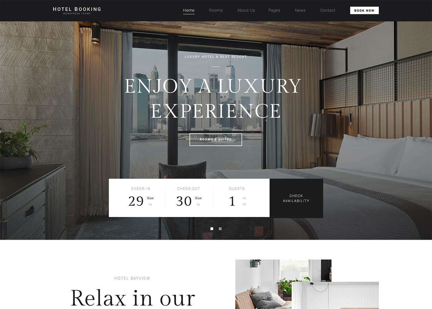 Hotel - Stylish WordPress Theme