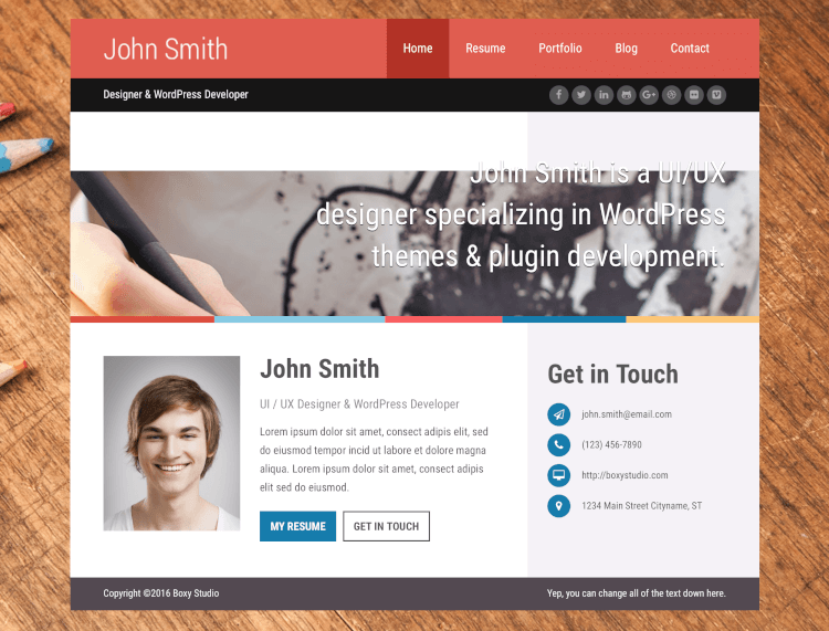wordpress resume templates