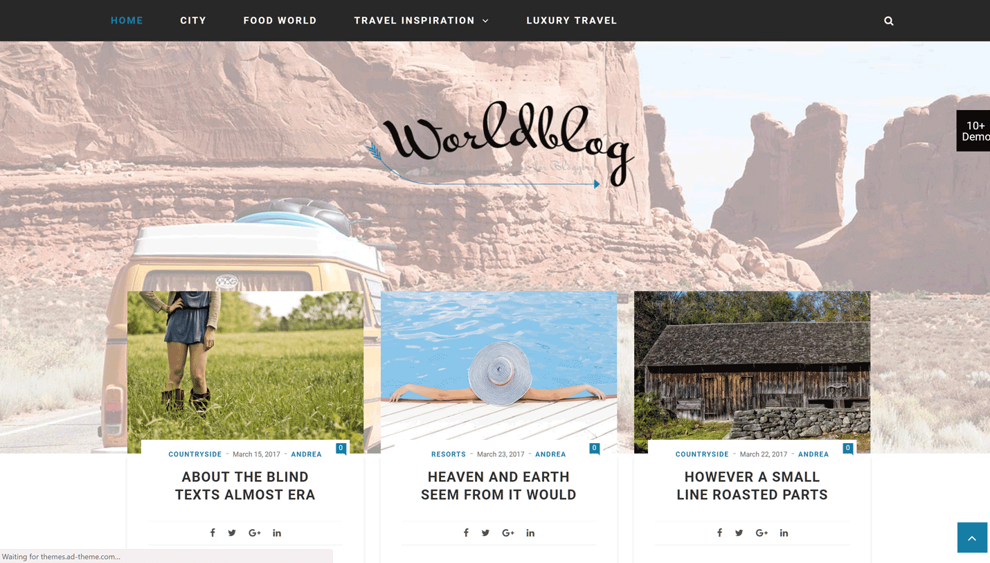 Worldblog - Blog and Magazine Mega Menu WordPress Theme