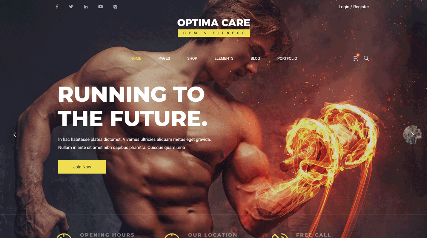 Optima - Multi-Purpose Gym WordPress Theme
