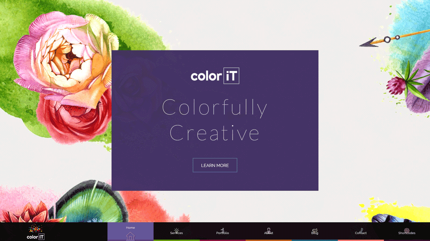 Color Folio - Colorful Portfolio Fullscreen WordPress Theme