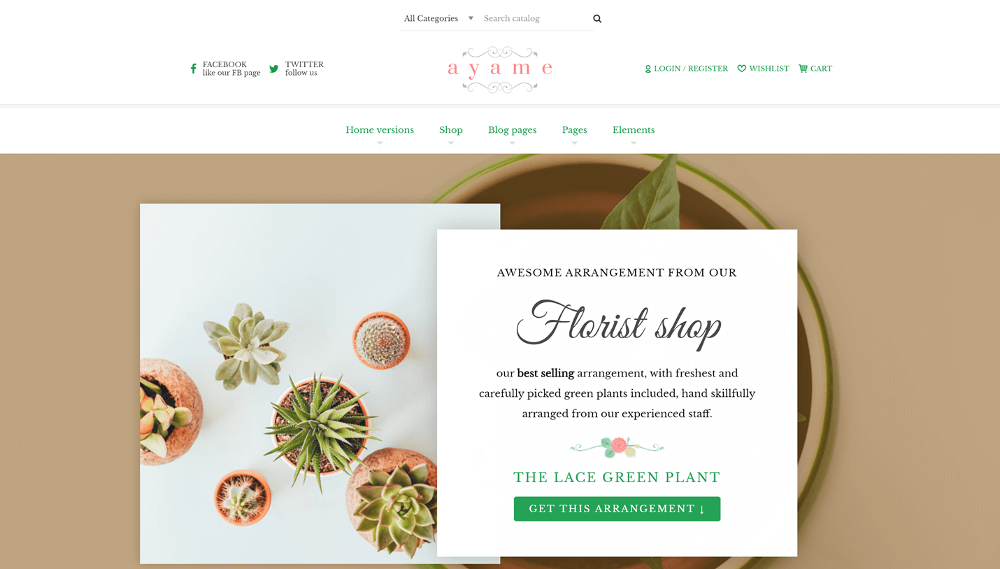 Ayame - Elementor Florist and Gardening Shops WordPress Theme