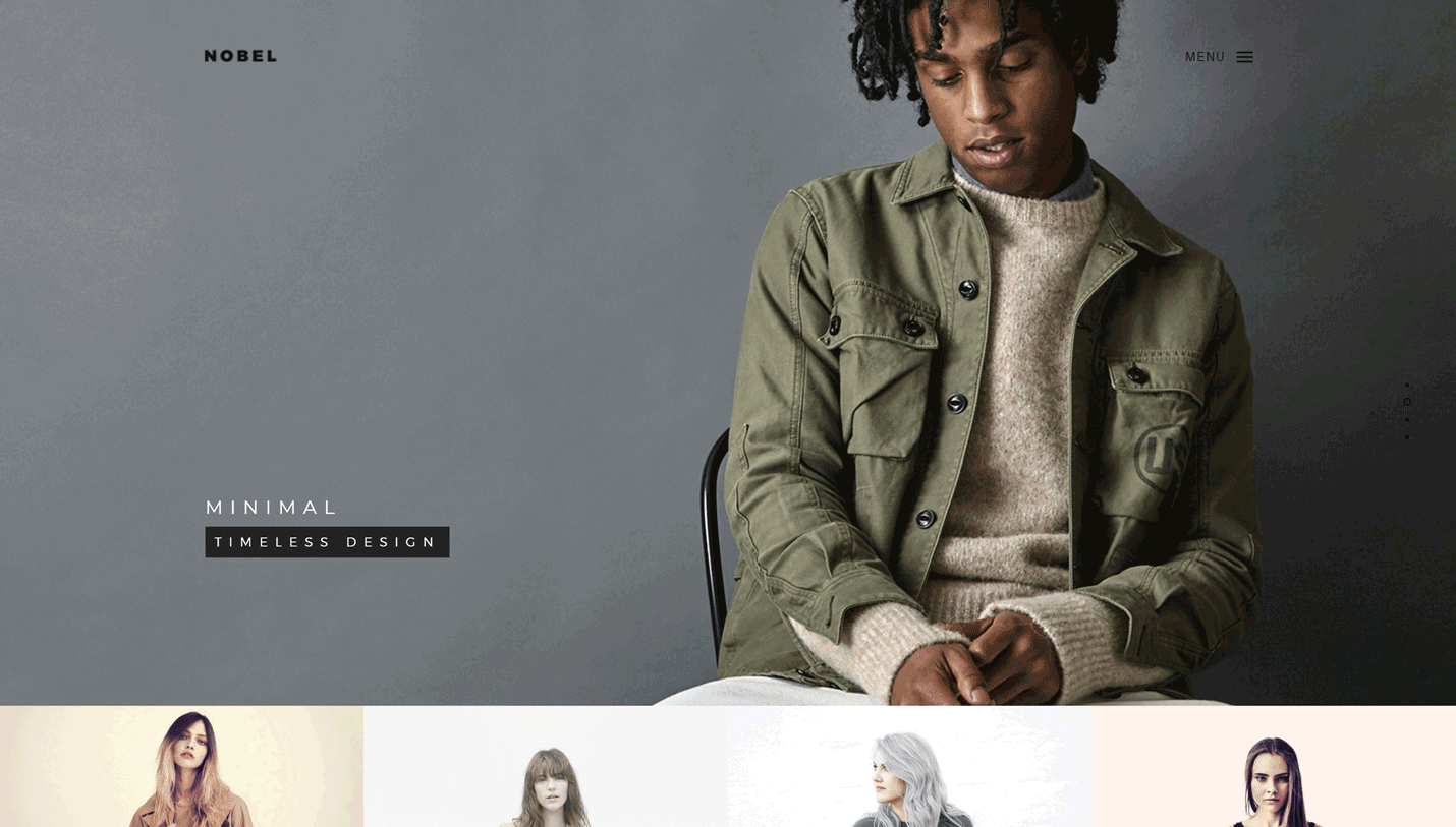 Nobel - Minimal Multi-Concept Slider Revolution WordPress Theme