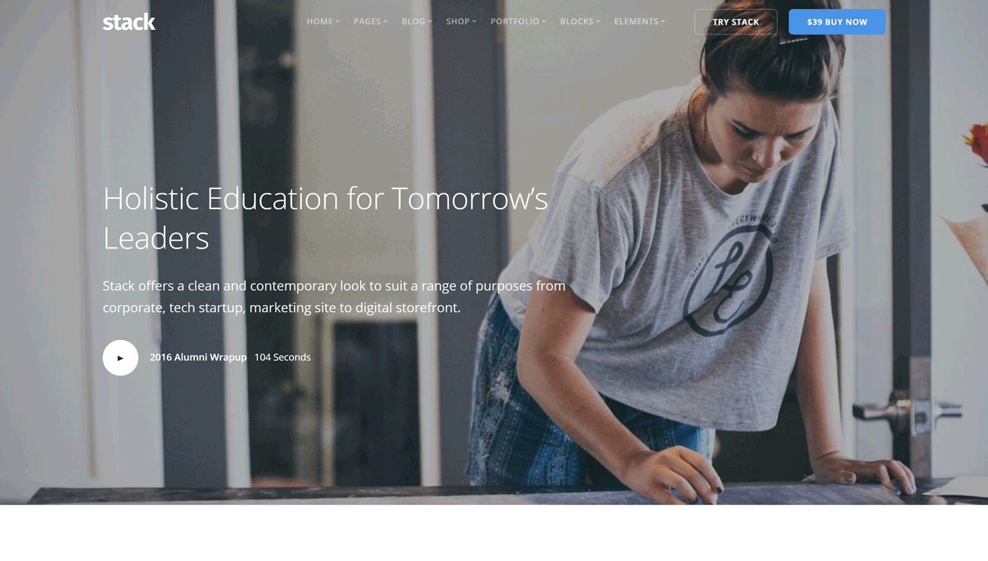 Stack - Multi-Purpose Education and University WordPress Theme