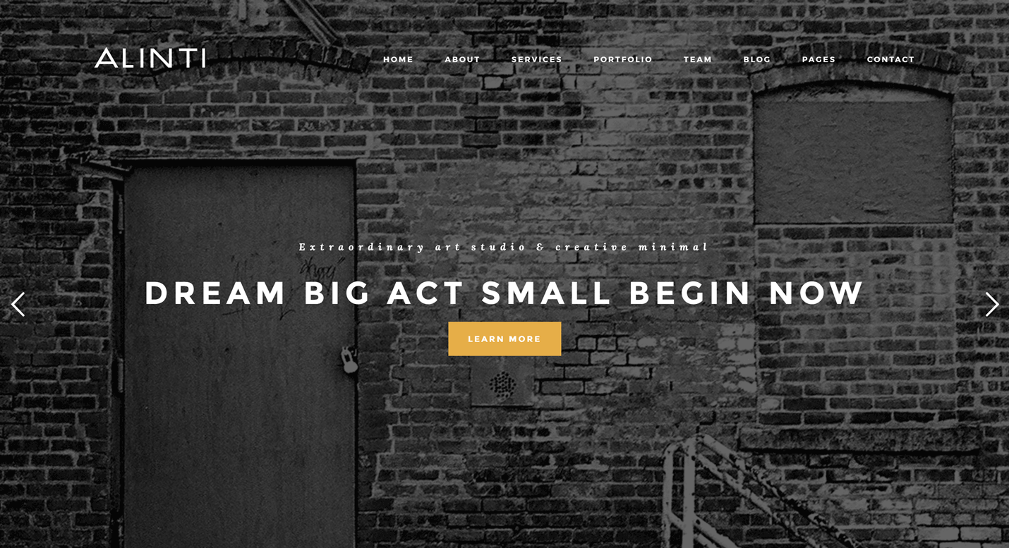 Alinti - Minimal Creative Portfolio RTL WordPress Theme