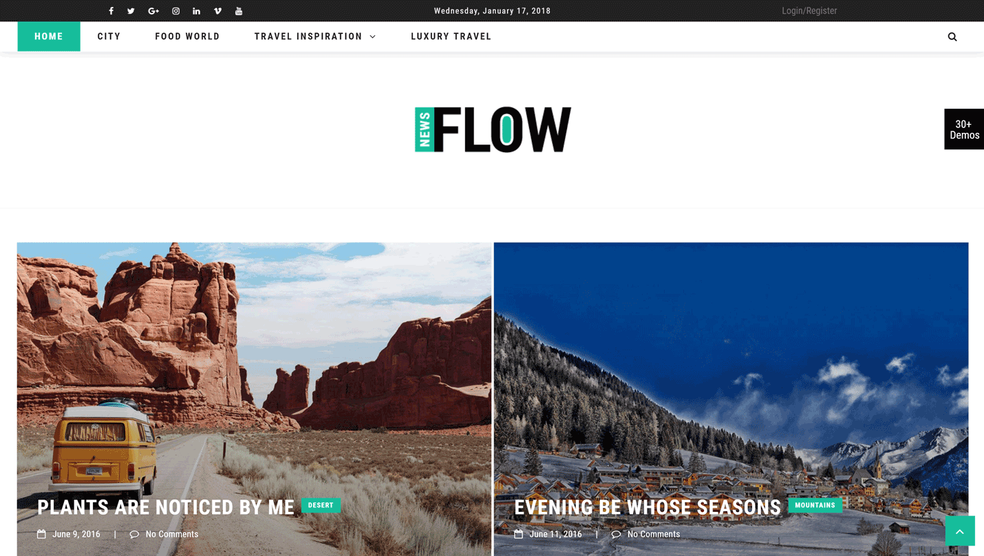 Flow News - Magazine and Blog Google AdSense WordPress Theme
