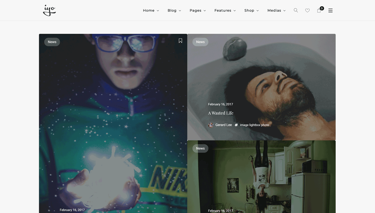 Iyo - Blog and WooCommerce WPBakery Page Builder WordPress Theme