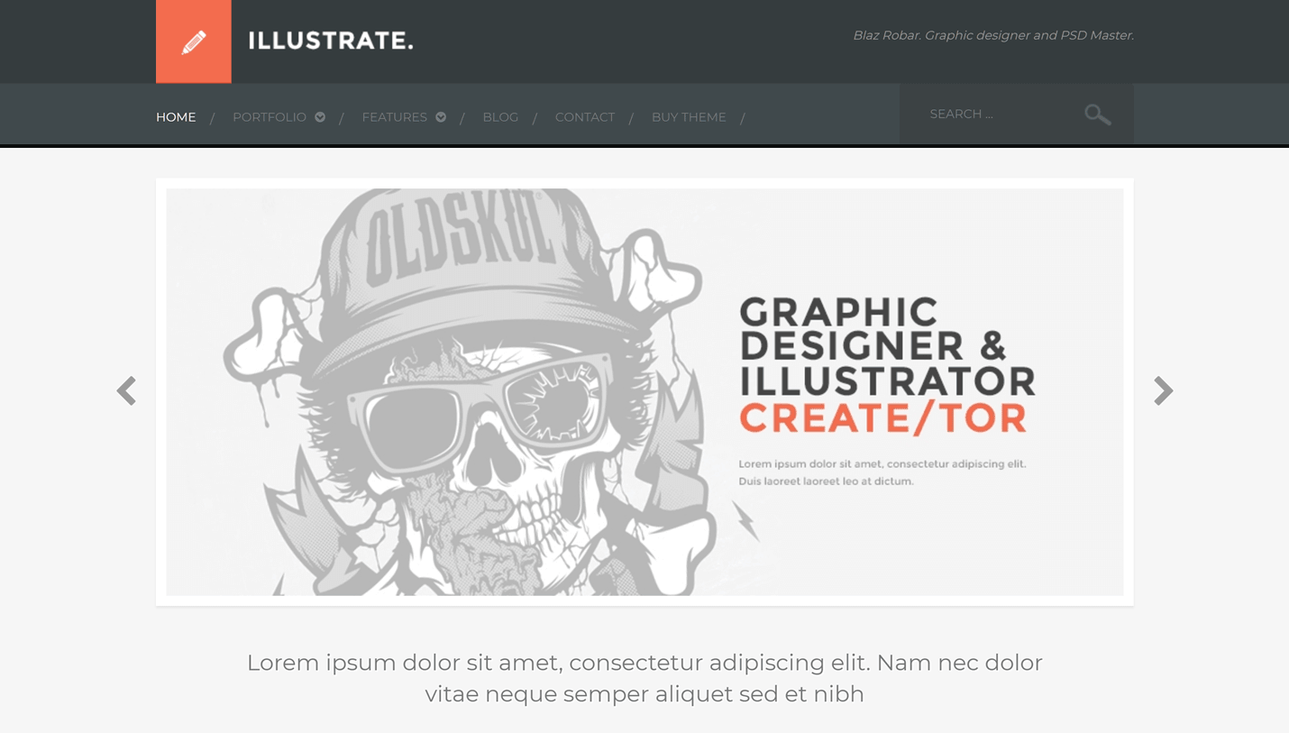 Illustrate - Classic WordPress Portfolio Theme for Illustrators