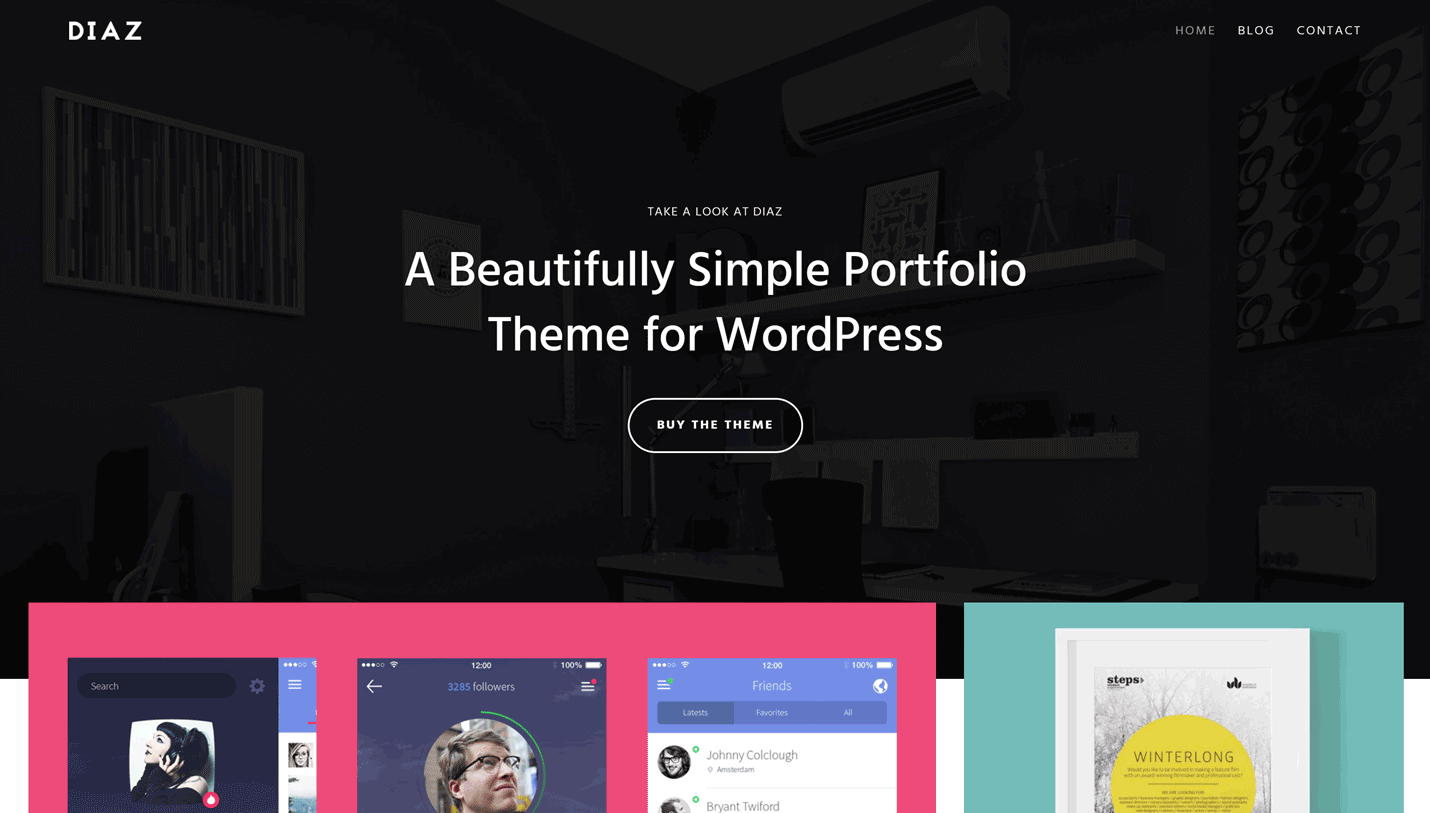 Diaz- Lightweight WordPress Portfolio Theme for Illustrators