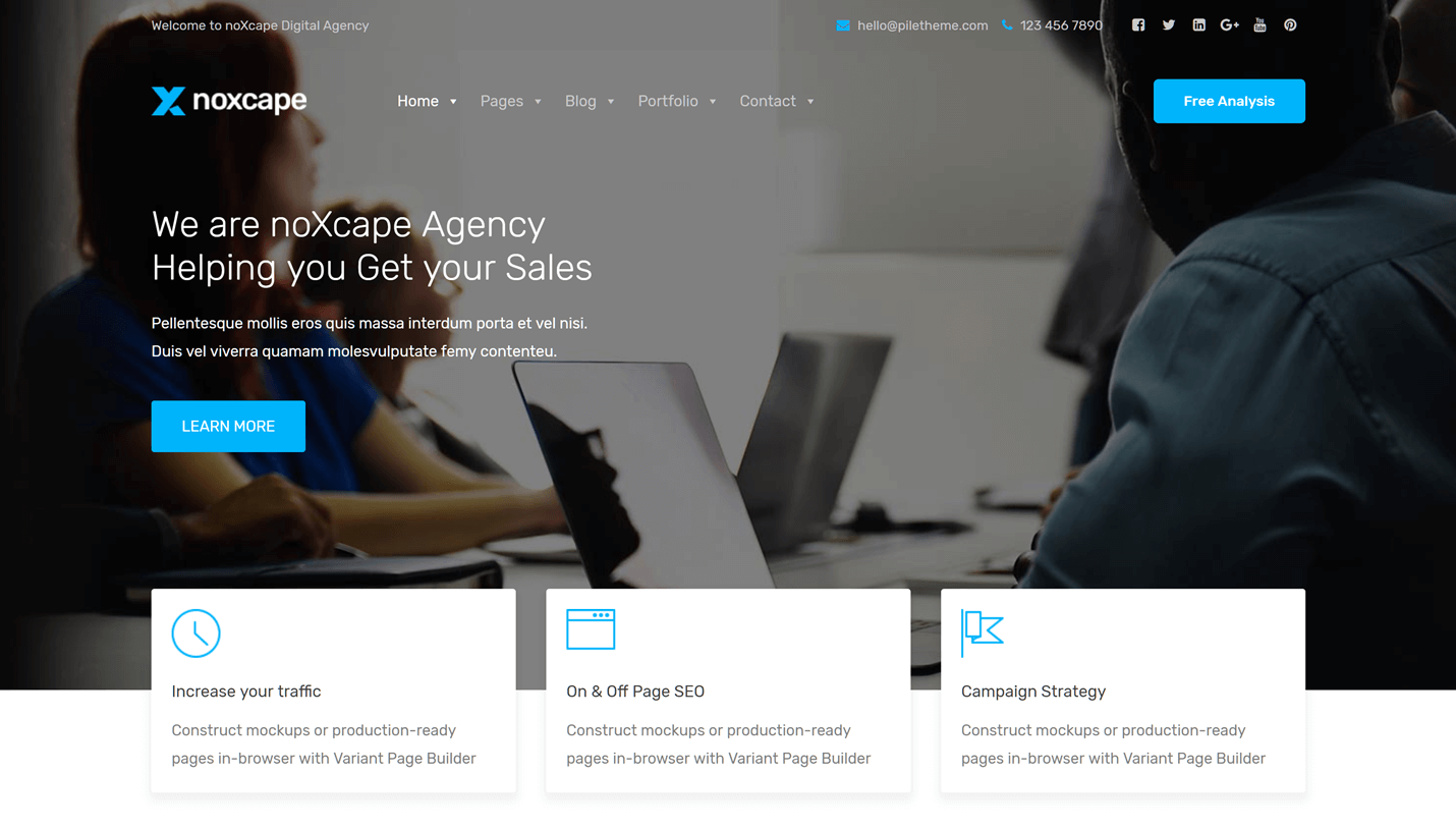 noXcape - Modular WordPress Theme for Beginners