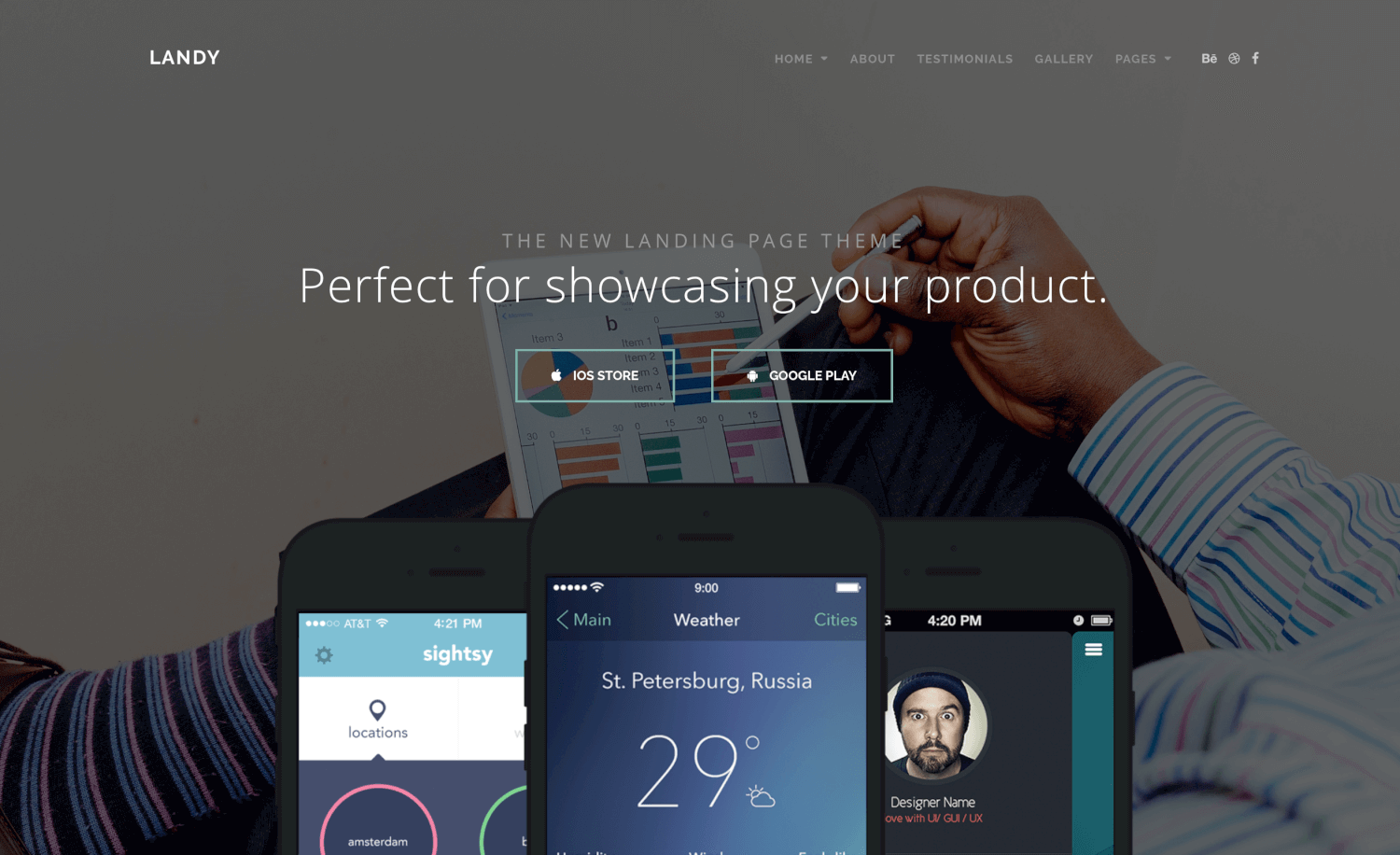 Landy - Clean & Sleek Landing Page Theme