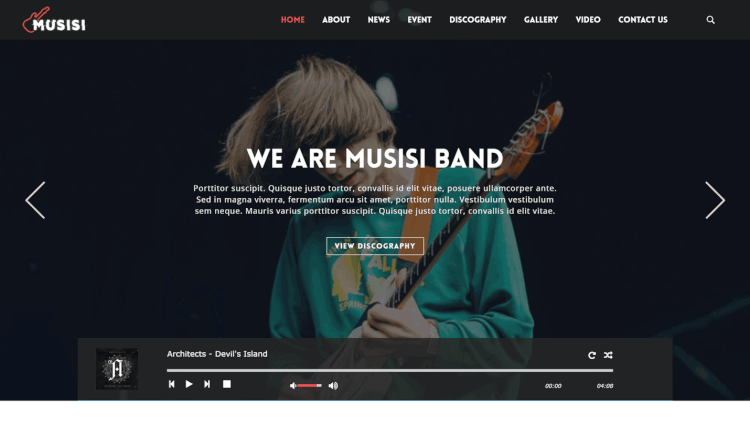 wordpress artist theme