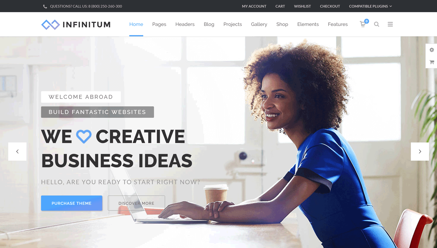 Infinitum - Multi-Purpose RTL Multilingual WordPress Theme