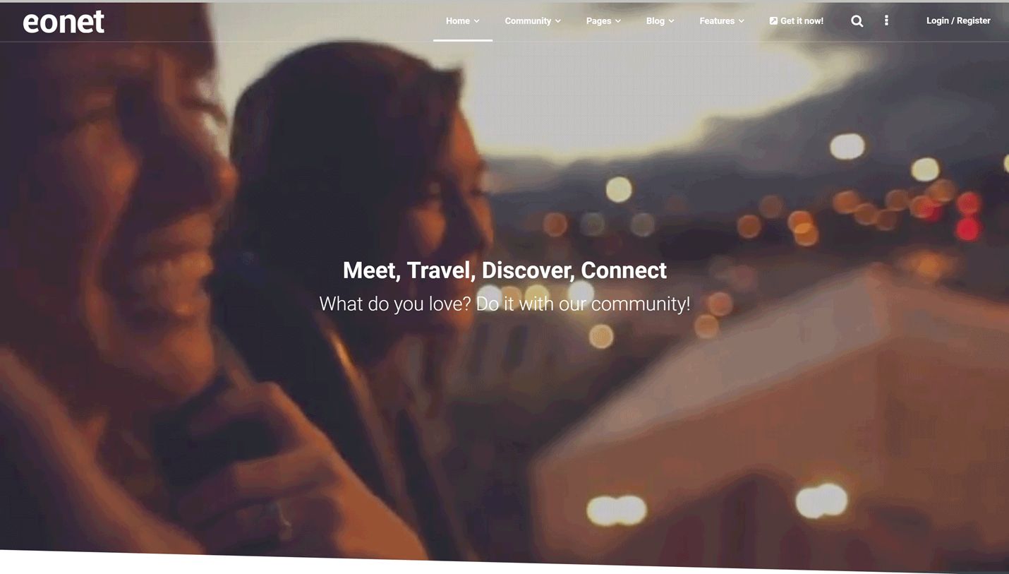 Eonet - Communities and Networks BuddyPress Compatible WordPress Theme