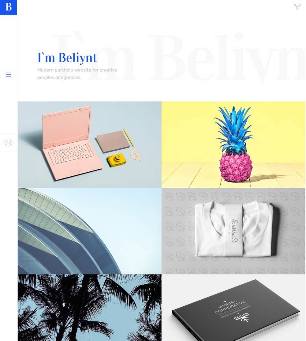 Beliynt - Modern Portfolio WordPress Theme