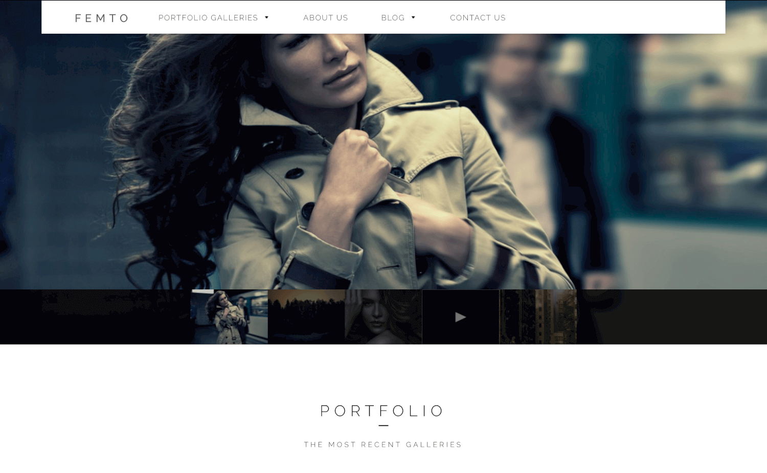 Femto - One Page Photography Theme