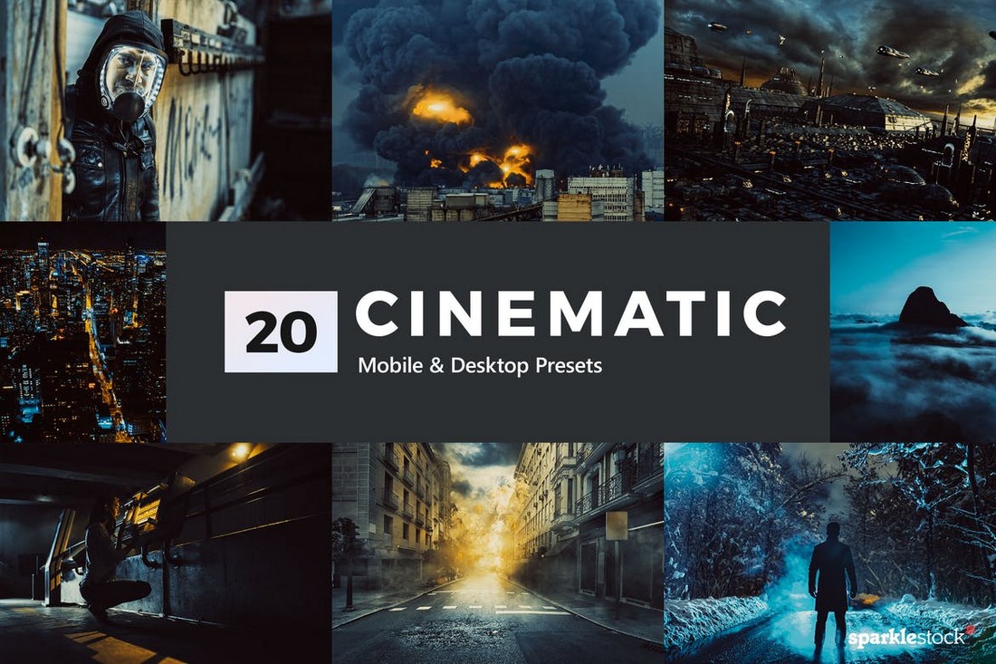 20 Cinematic Photoshop LUTs & Lightroom Presets