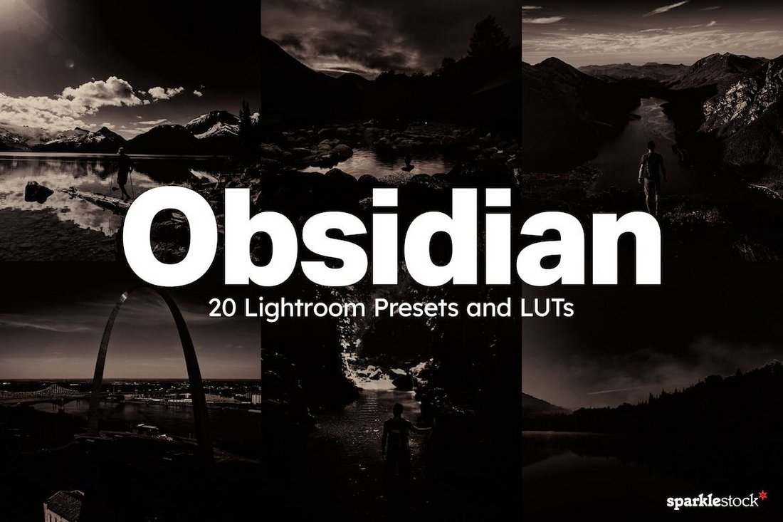 20 Obsidian Lightroom Presets and LUTs