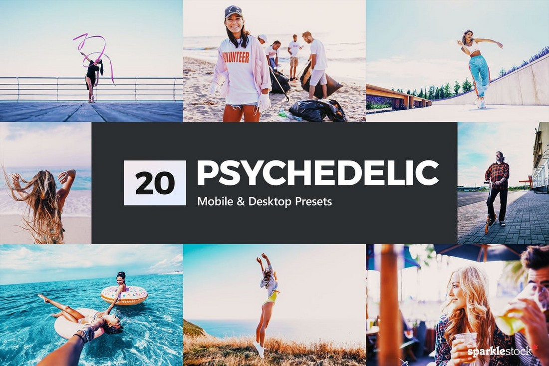 20 Psychedelic Lightroom LUTs & Presets