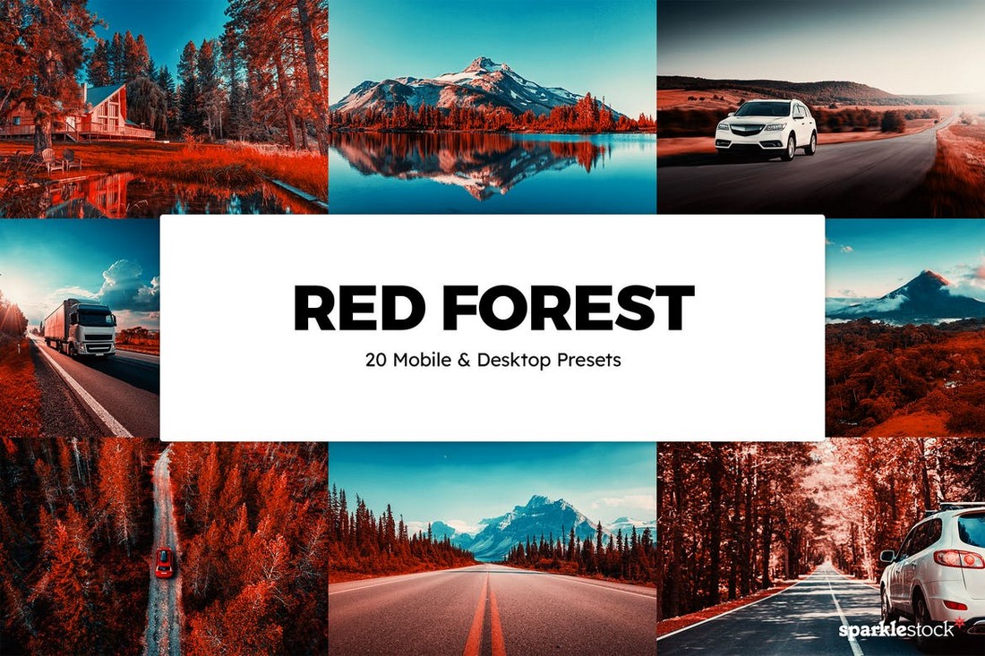 20 Red Forest Lightroom Presets & LUTs