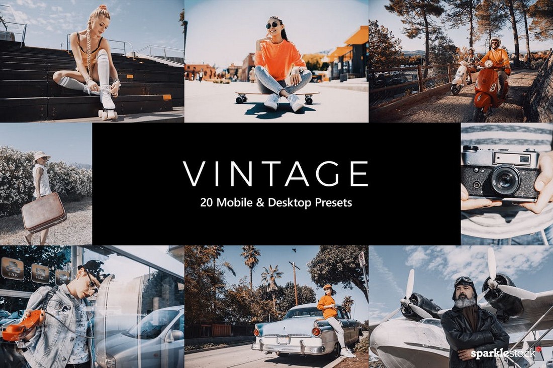 20 Vintage Lightroom Presets & Photoshop LUTs