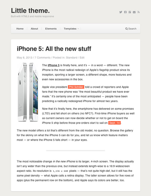 Little WordPress Theme