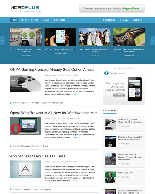 WordPlus WordPress Theme
