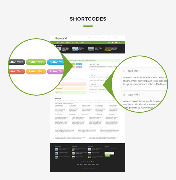 theWorld Shortcodes Feature