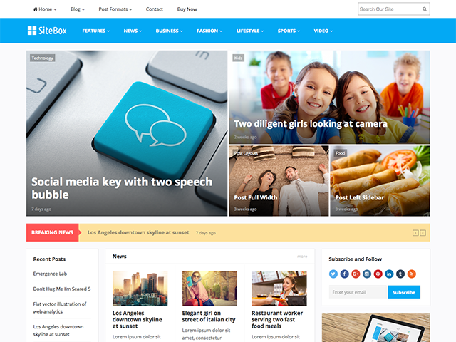 SiteBox WordPress Theme