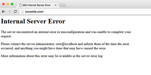 500 Internal Server Error