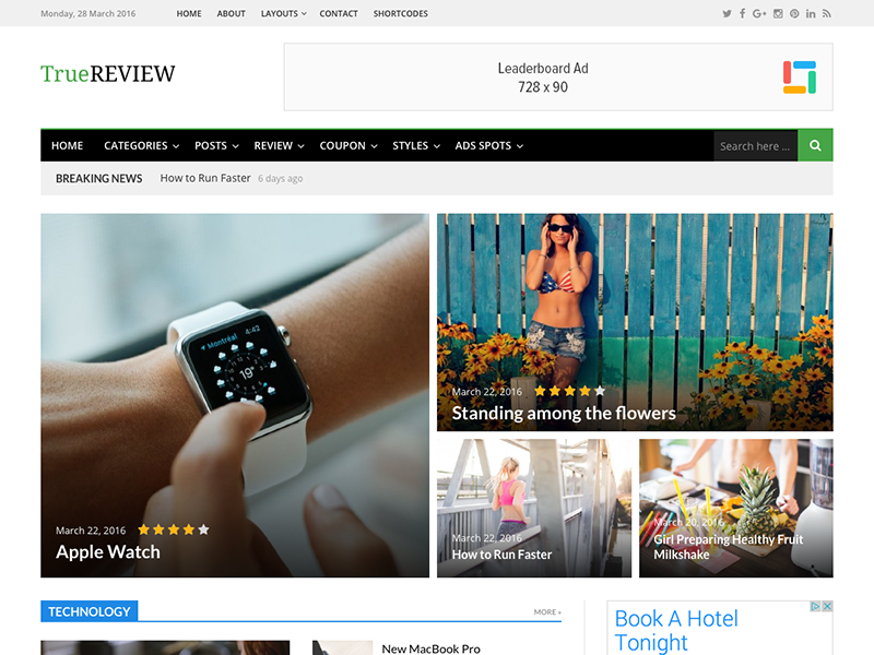 TrueReview WordPress Theme