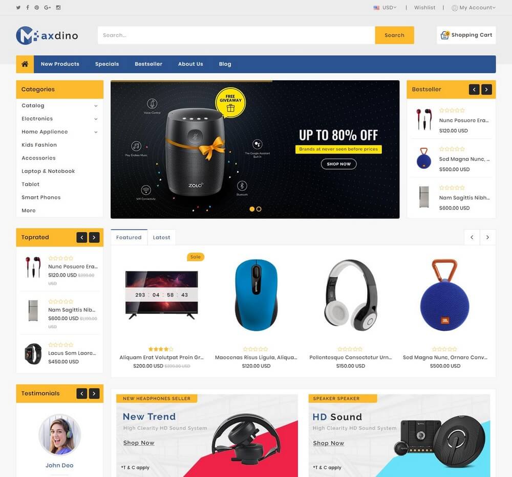 Maxdino - Multipurpose Shopify Shop Theme