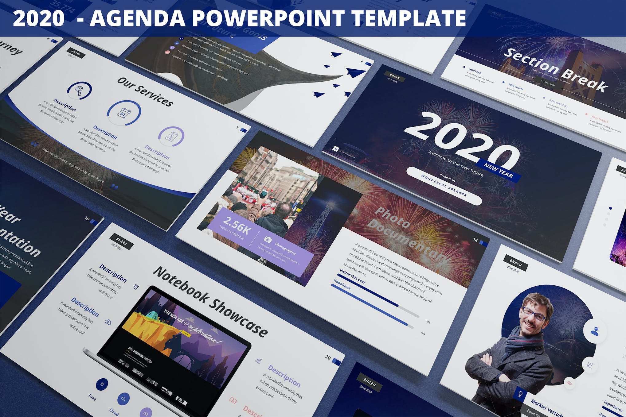 2020 Agenda PowerPoint Template