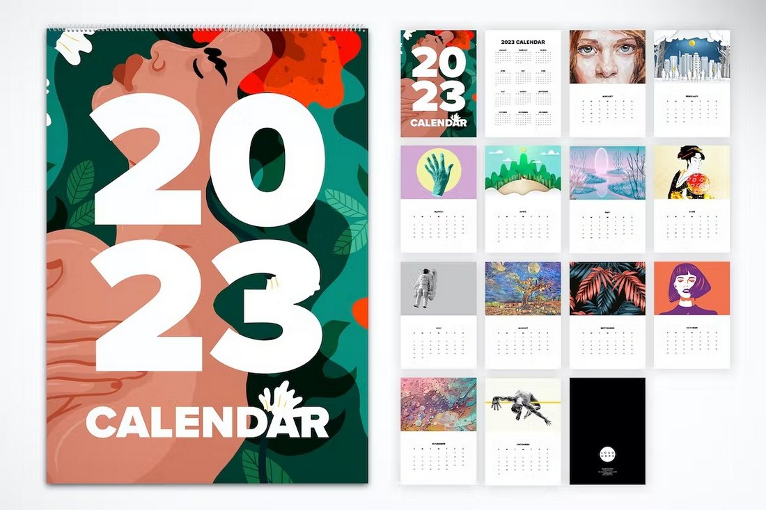 2023 Yearly Wall Calendar Template