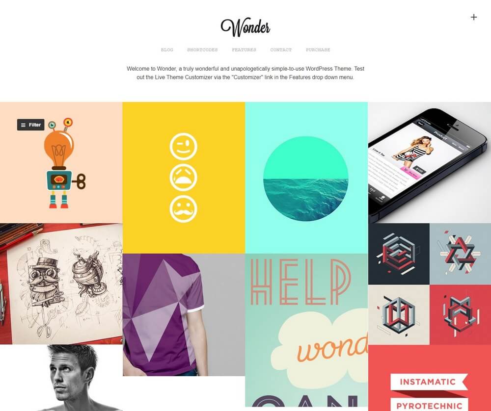 Wonder - Creative WordPress Portfolio Theme For Artists