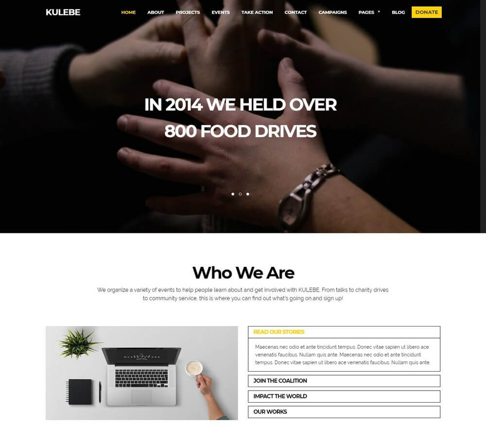 Kulebe - Multipurpose Crowdfunding WordPress Theme For Nonprofits