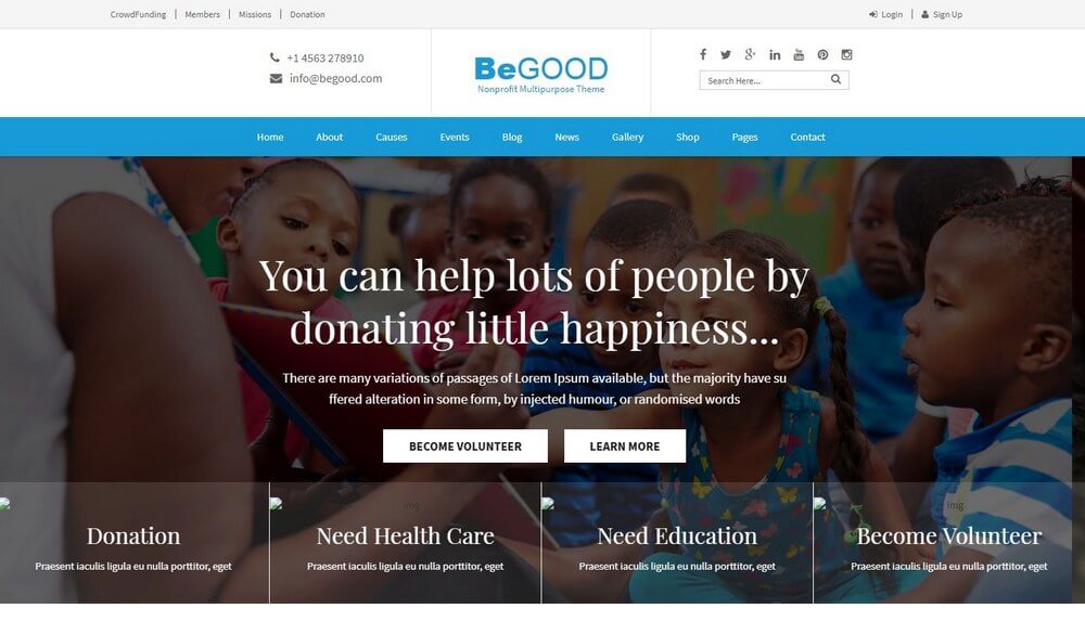 Be Good - Multipurpose WordPress Theme For Nonprofits