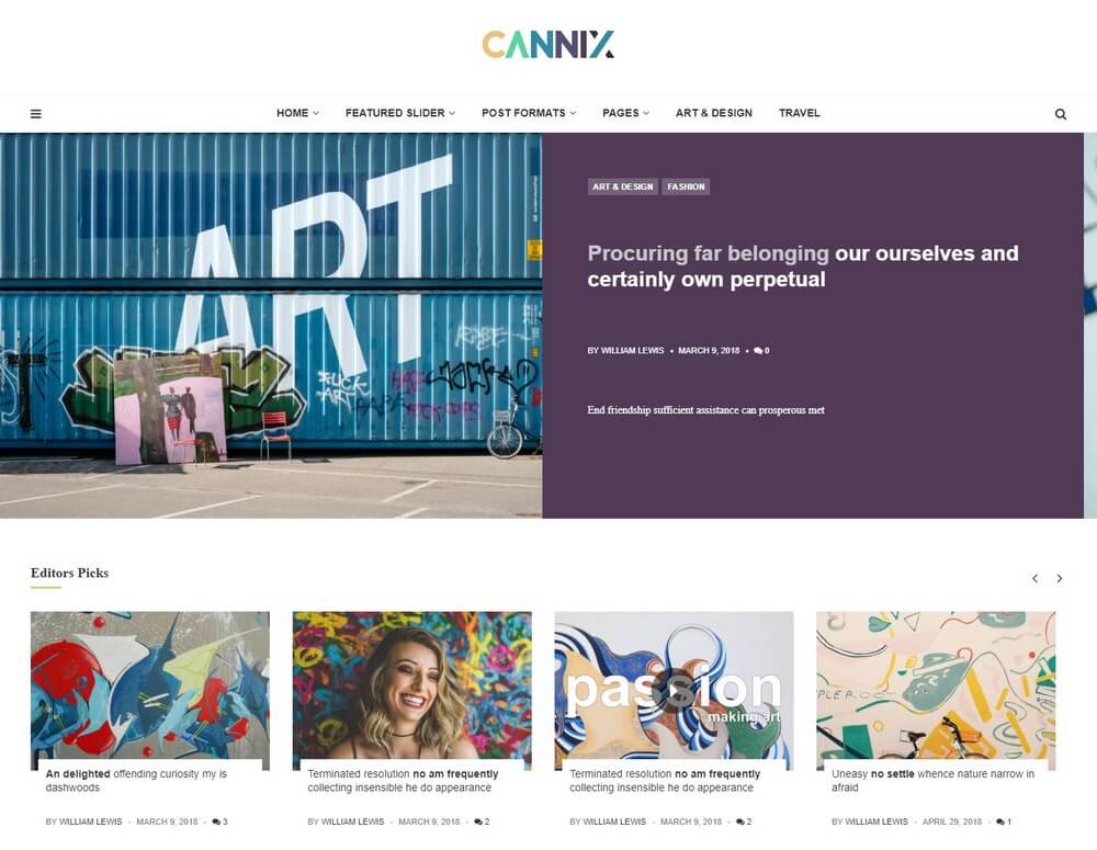 Cannix - Vibrant Creative WordPress Theme For Blogs