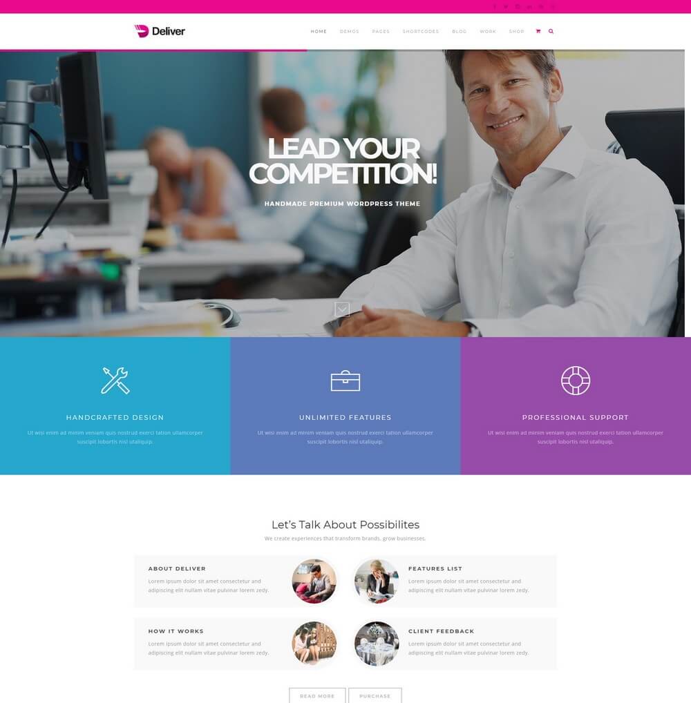 Deliver - Responsive Multipurpose Multilingual WordPress Theme
