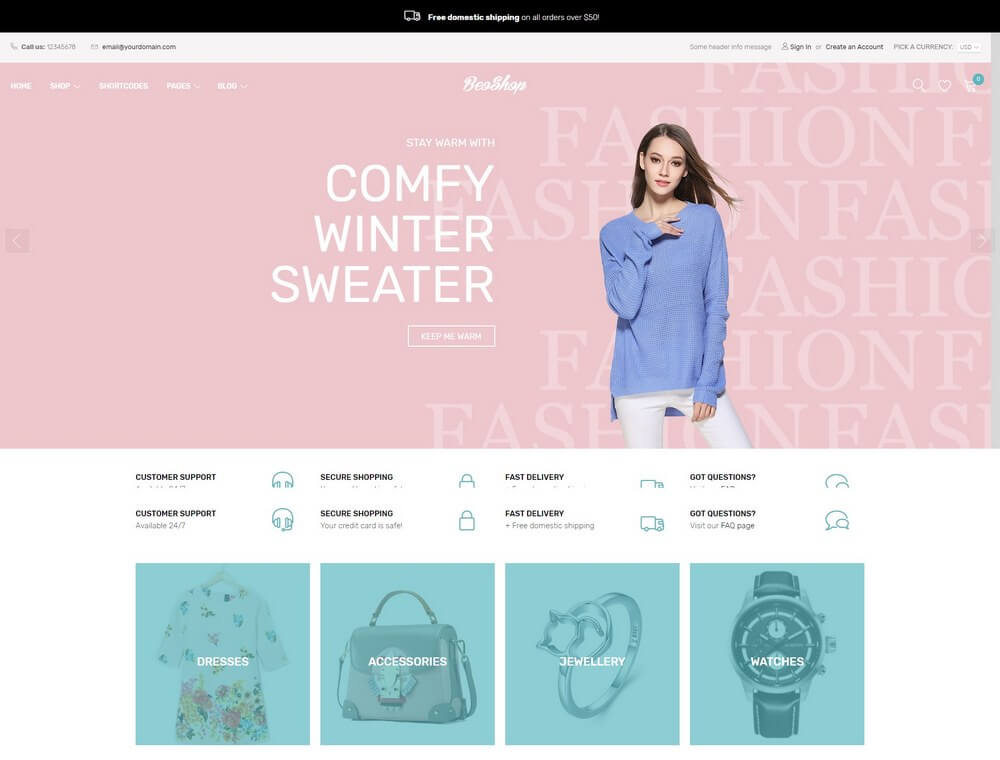 BeoShop - Responsive Shopify Parallax Theme