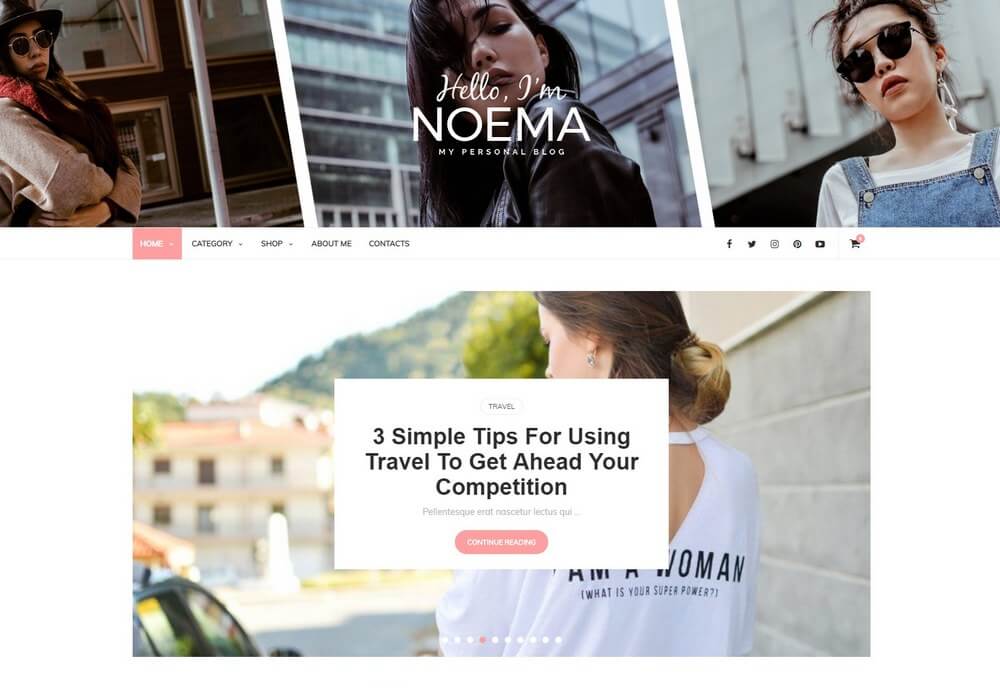 Noema - Personal Blog Material Design WordPress Theme