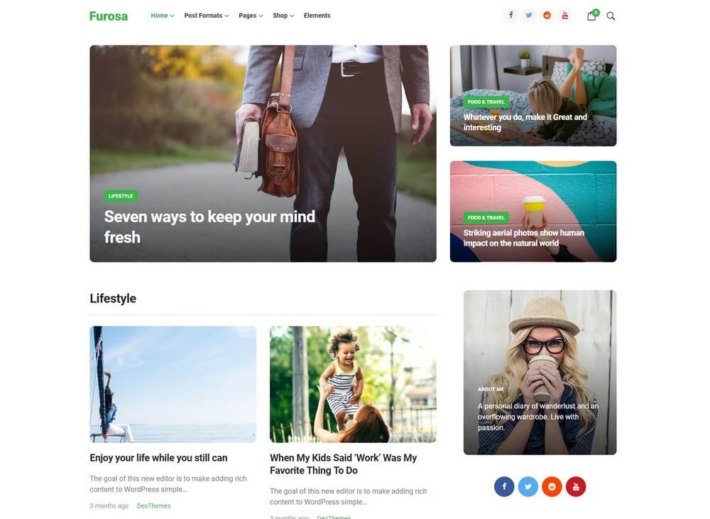 Furosa - Creative Magazine eCommerce WordPress Theme