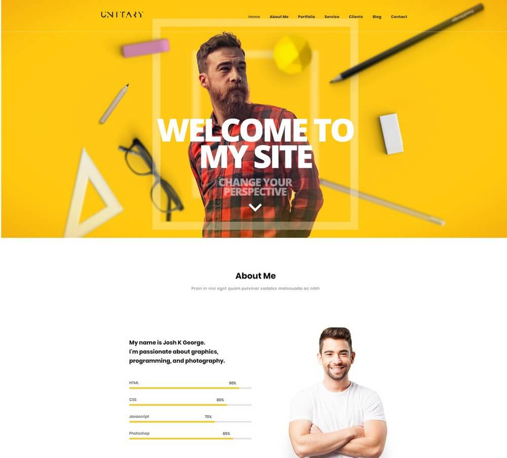 Unitary - Modern Portfolio Creative WordPress Theme