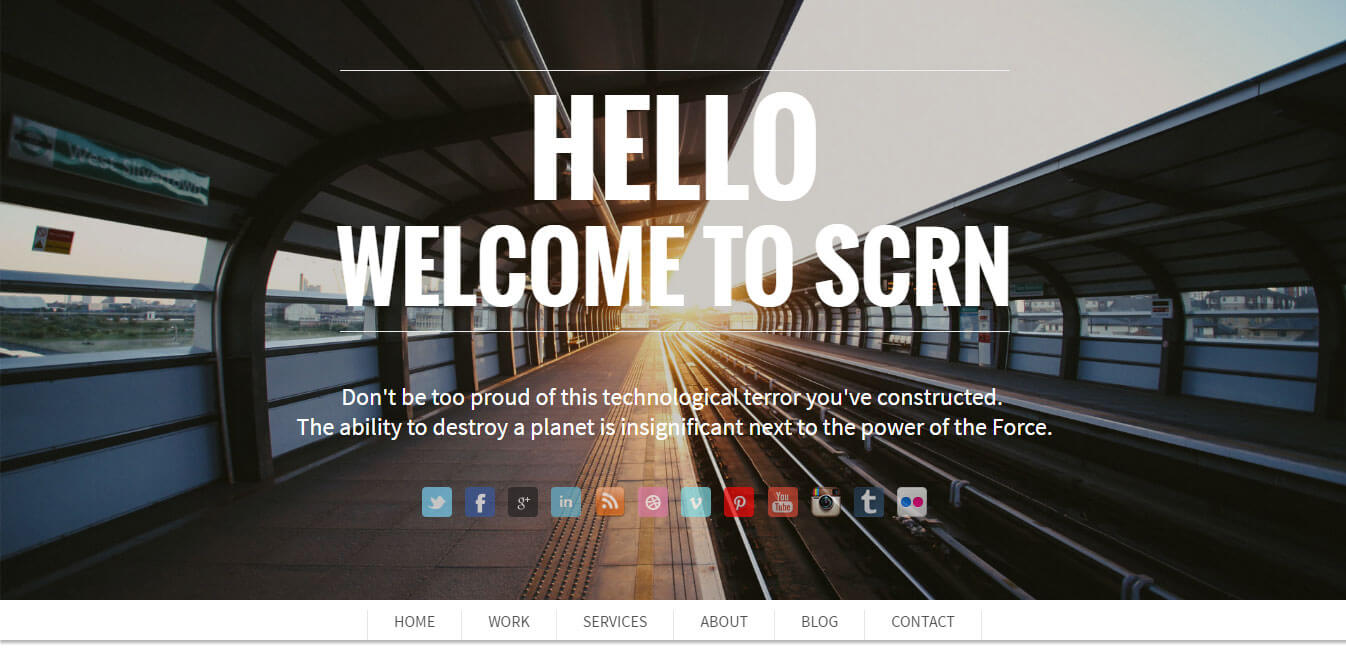 SCRN - Creative Single Page Portfolio Theme