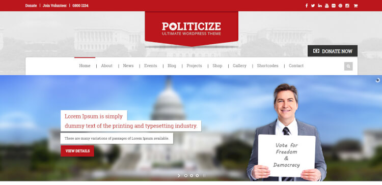 30 best political wordpress themes 2018 theme junkie free political website templates